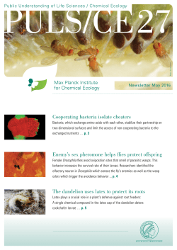 Issue 27 May 2016 - Max Planck Institute for Chemical Ecology