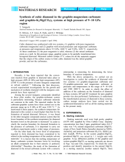 Synthesis of cubic diamond in the graphite