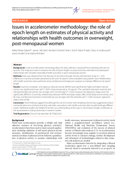 Issues in accelerometer methodology: the role of epoch length on