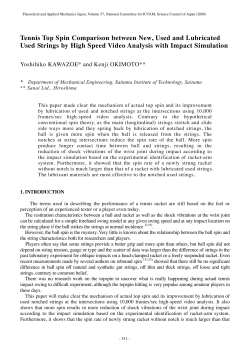 Tennis Top Spin Comparison between New, Used and Lubricated