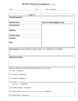 AP Art History Snapshot (handwritten)