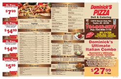 Menu - Dominicks Market