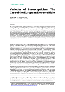 Varieties of Euroscepticism: The Case of the European