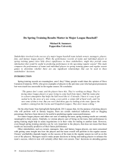 Do Spring Training Results Matter in Major League Baseball?