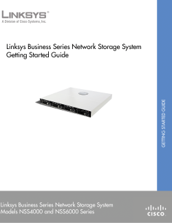 Cisco NSS4000 and NSS6000 Series Network Storage System