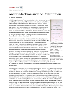 Andrew Jackson and the Constitution