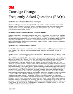 Cartridge Change Frequently Asked Questions (FAQs)