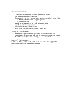 W131 Summary Handout