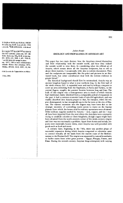 Julian Reade IDEOLOGY AND PROPAGANDA IN ASSYRIAN ART