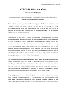 Sue Sanders and Gill Spraggs