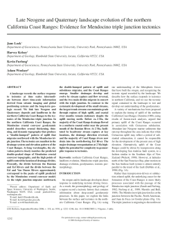 Late Neogene and Quaternary landscape evolution of the northern