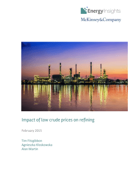 Impact of low crude prices on refining
