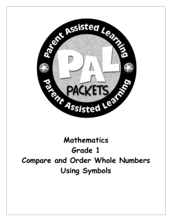 Compare and Order Whole Numbers Using Symbols