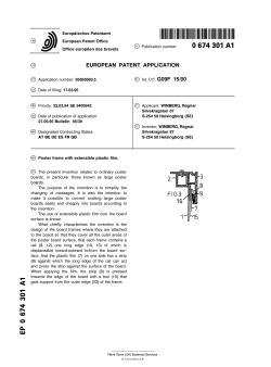 Poster frame with extensible plastic film