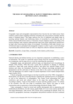 The role of geographical maps in territorial disputes between Japan