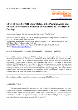 Effect of the NCO/OH Molar Ratio on the Physical Aging and on the