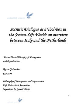 Socratic Dialogue - Het Nieuwe Trivium