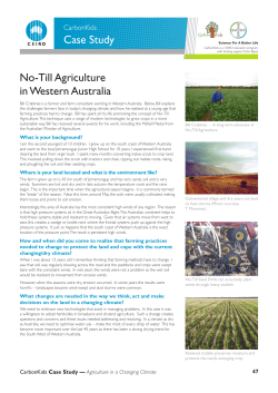 Case Study No-Till Agriculture in Western Australia