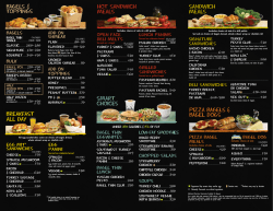 Sandwich MEaLS - Noah`s Bagels