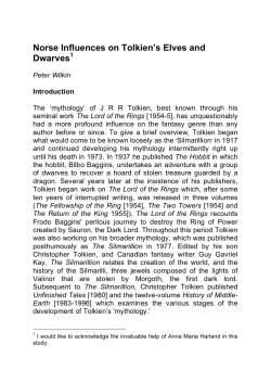 Norse Influences on Tolkien`s Elves and