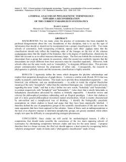 A formal analysis of phylogenetic terminology