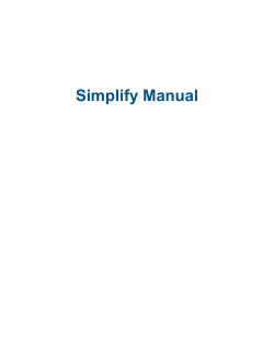 Simplify Manual
