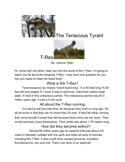 The Tenacious Tyrant TRex