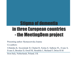 Stigma of dementia in three European countries