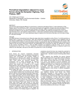 Permafrost degradation adjacent to snow fences along the