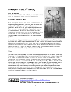 Factory Life in the 19th Century