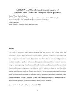 LS-DYNA MAT54 modeling of the axial crushing of composite fabric