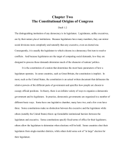 Chapter Two The Constitutional Origins of Congress