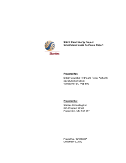Site C Clean Energy Project: Greenhouse Gases