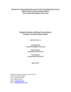 Negative Shocks and Mass Persecutions