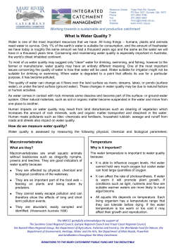 How Do We Measure Water Quality