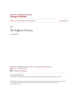 The Right to Destroy - Chicago Unbound