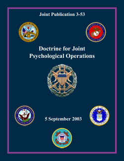 Doctrine for Joint Psychological Operations