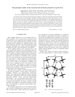 First-principles studies of the structural and electronic properties of