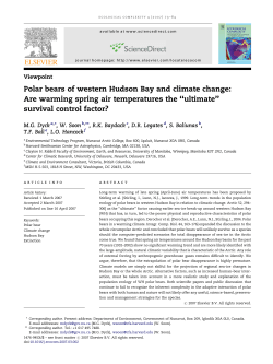 Polar bears of western Hudson Bay and climate