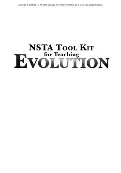Active Evolution Instruction - National Science Teachers Association