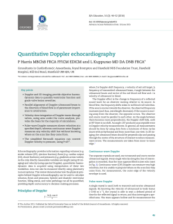 Quantitative Doppler echocardiography