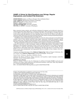 HAMPI: A solver for word equations over strings, regular