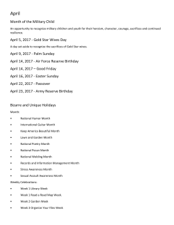 Month of the Military Child April 5, 2017