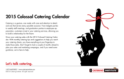 2015 Colossal Catering Calendar
