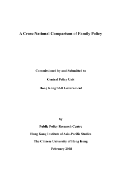 A Cross-national Comparison of Family Policy