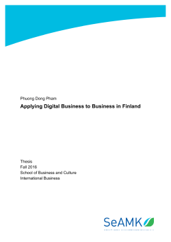 Applying Digital Business to Business in Finland