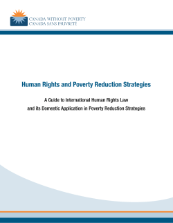 Human Rights and Poverty Reduction Strategies