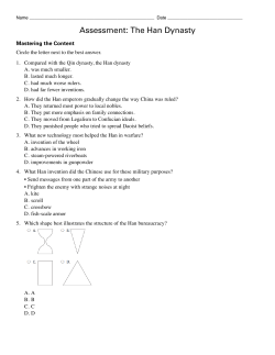 Assessment: The Han Dynasty