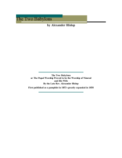 The Two Babylons - FamGuardian.org