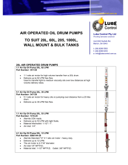 AIR OPERATED OIL DRUM PUMPS Lube Control Pty Ltd